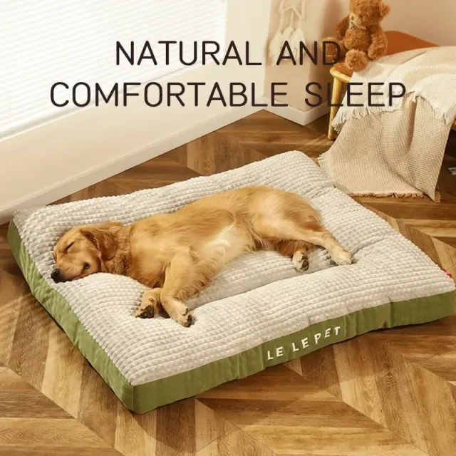 Warm Dogs Sleeping Bed Soft Fleece Pet Blanket Detachable Cat Puppy Mat Cushion For Small Medium Large Dog Pet Supplies Dog Bed Green - Shop at LoveMi