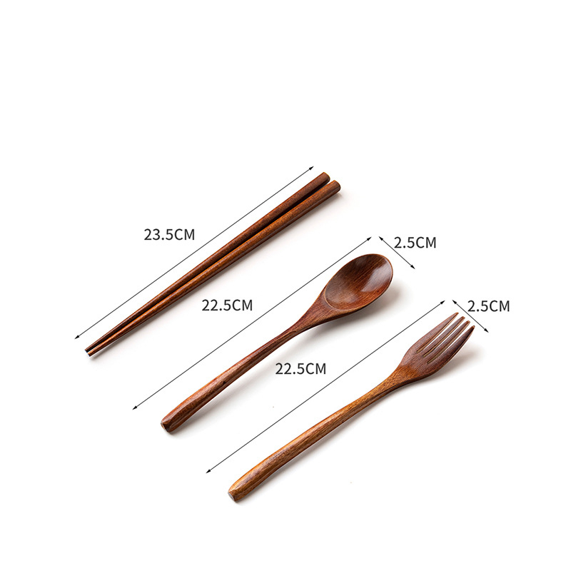 Title 5, Portable Box Spoon Chopsticks And Forks Set Lun...