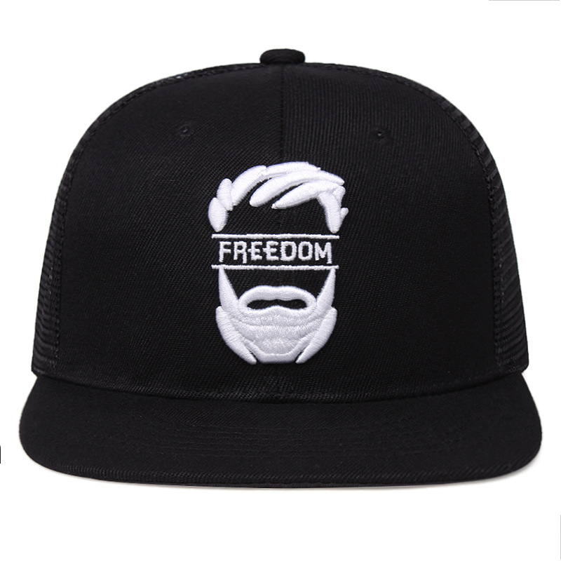 Hip Hop Baseball Cap With Flat Edge Embroidery