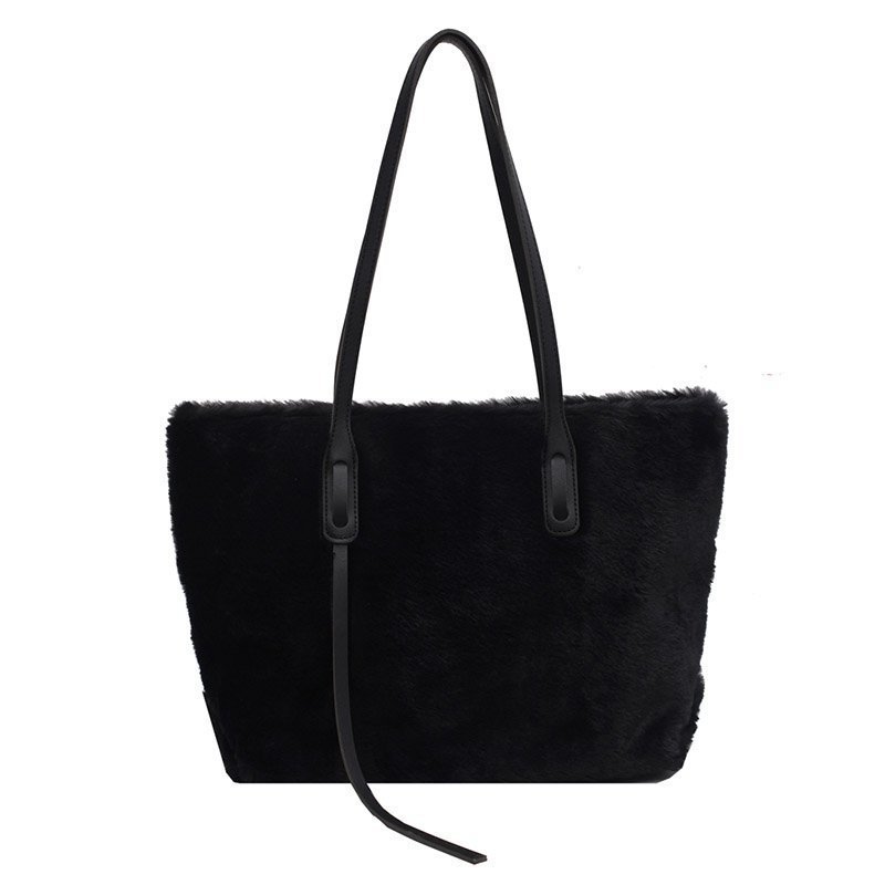 Large capacity Fashion Single handle Shoulder Bag Black - Shop at LoveMi