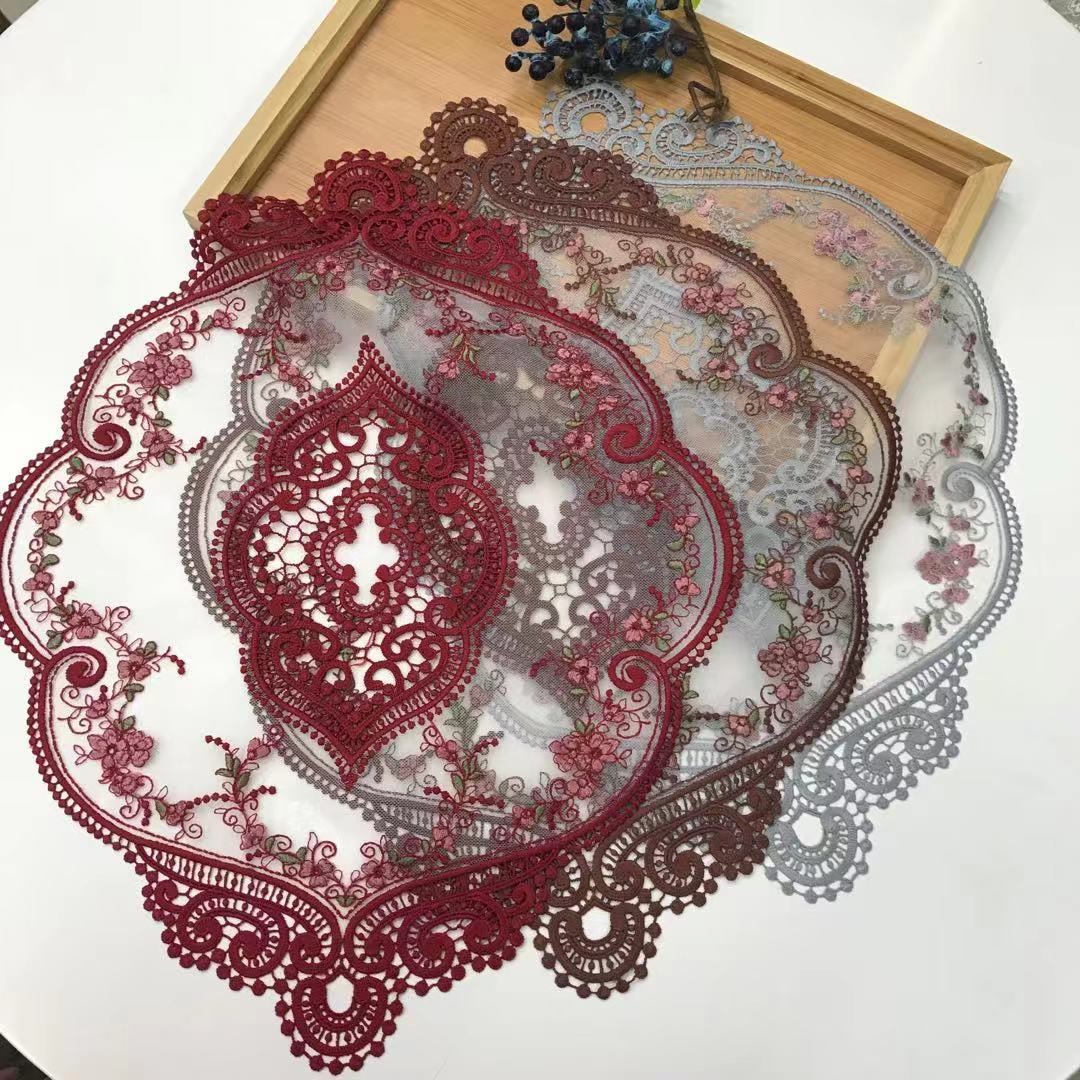 Embroidery Retro Lace Dustproof Cover Towel Coffee Table Mat — image 1