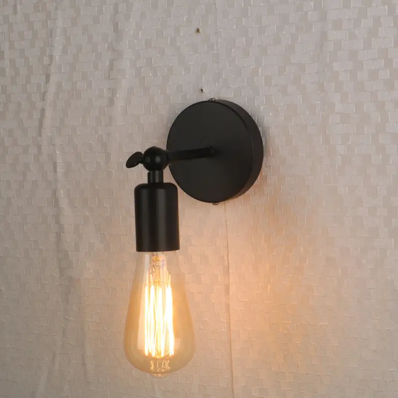 American Black Industrial Style Small Wall Lamp