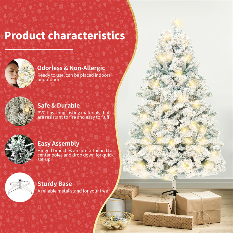 Christmas Tree PVC Artificial Snow Mall Window Decoration Cedar Christmas Decoration Supplies