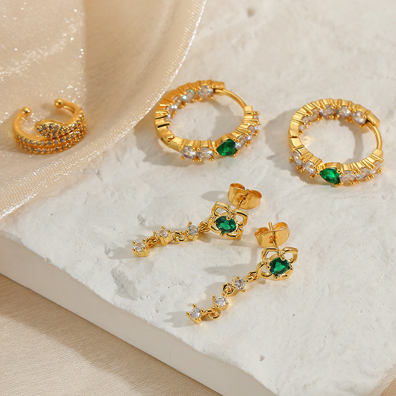Personality Simple Zircon Niche Earrings All-match