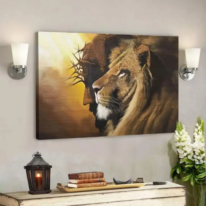 Pictures Of Jesus And The Lion Living