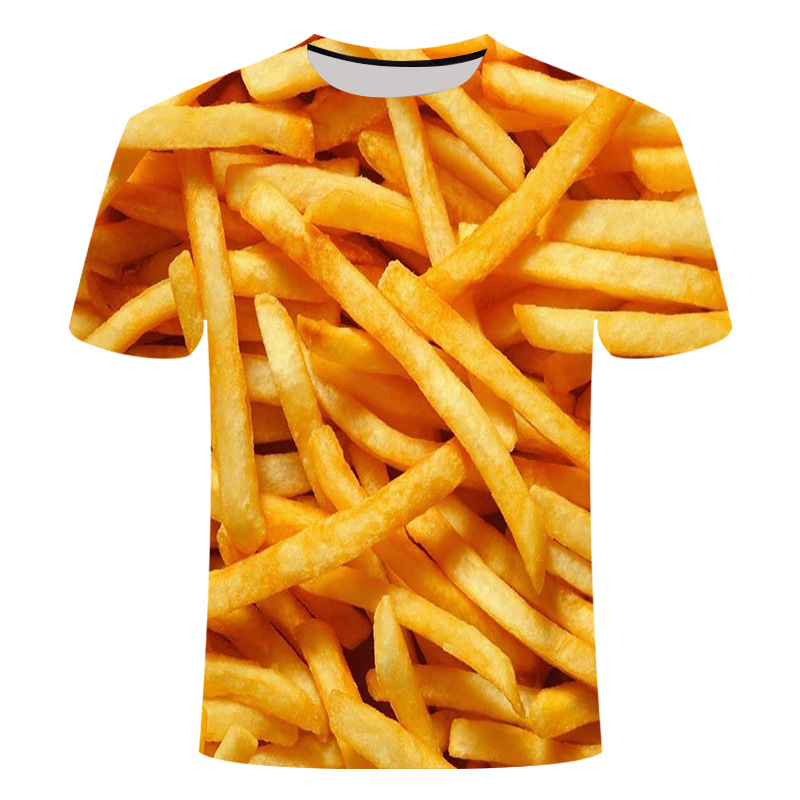 Title 4, T-shirt a maniche corte con stampa 3D di Food H...