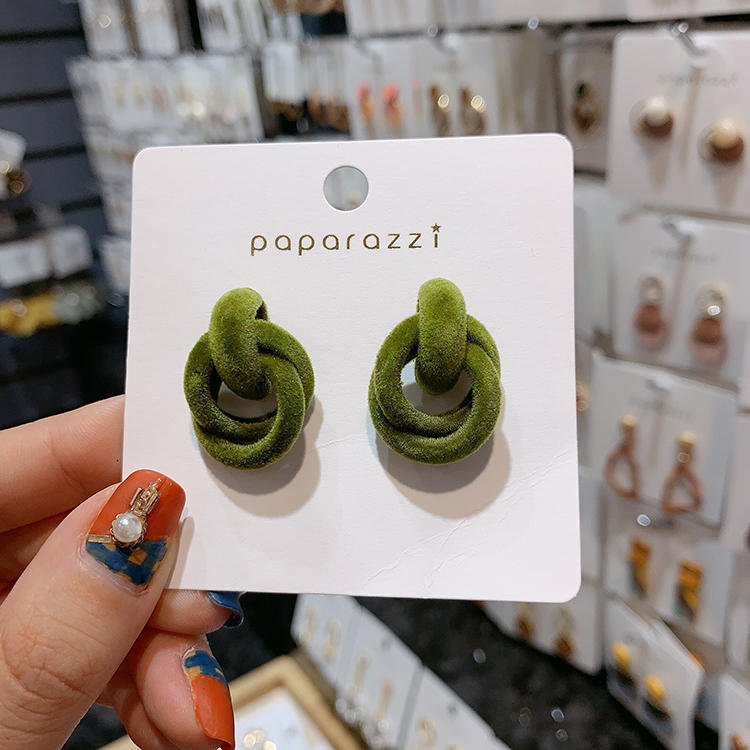 The Same Autumn And Winter Velvet Texture Ear Ring Personality