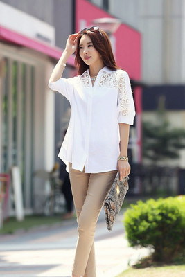 Title 3, Loose Five-point Mid-sleeve Short-sleeved Shirt