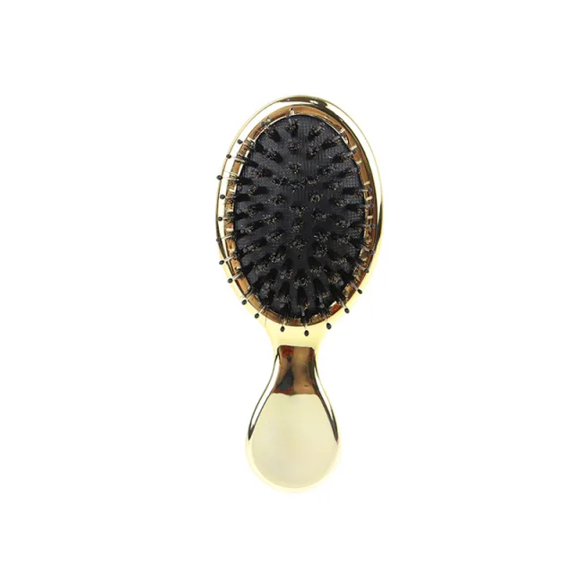 Mini Straight Hair Massage Airbag Comb With Boar Bristles Gold - Shop at LoveMi