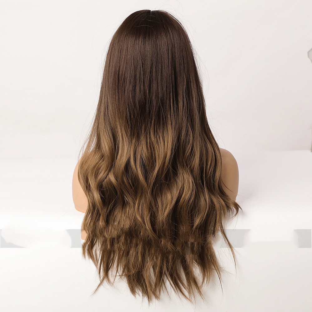 Medium Gradient Brown Highlight Wig Female — foto 3