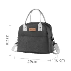 Outdoor Travel Insulation Handheld Crossbody Bag - Black - View 1