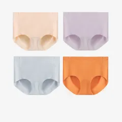 No Mark Underwear Pure Cotton Antibacterial High Waist Hip Lifting - L-Xl - View 1