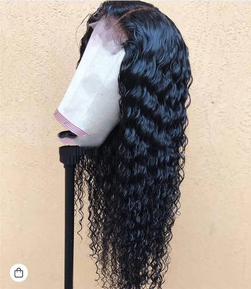 Hot Ladies Front Lace Chemical Fiber Long Curly Wig - 22Inch