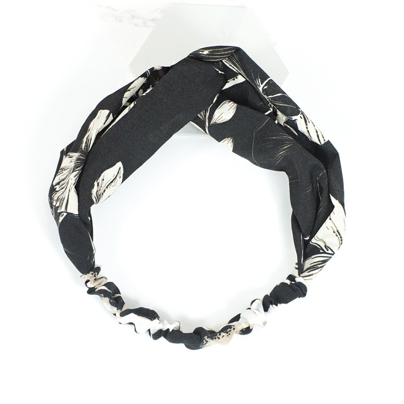 Creative Temperament Print Dark Headband Match Every Color Black1 - Shop at LoveMi