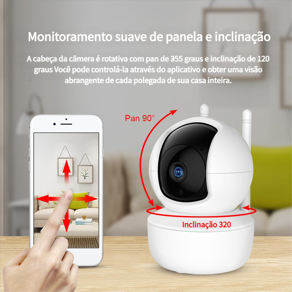 Yoosee Panoramic IP Security Camera Lamp Wifi 1080p Spy Camera White