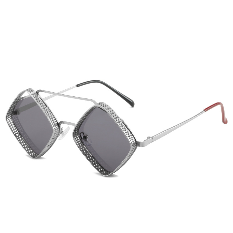 Title 14, Fashion Metal Rhombus Double Beam Sunglasses