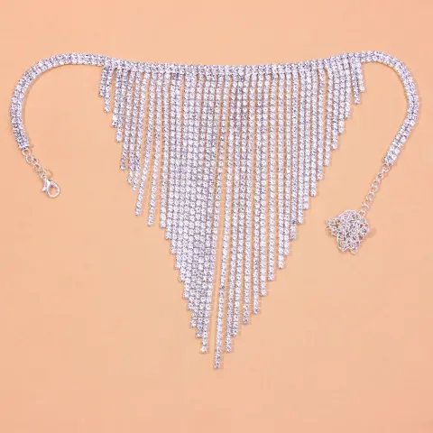 Double Row Necklace Symmetrical Alloy