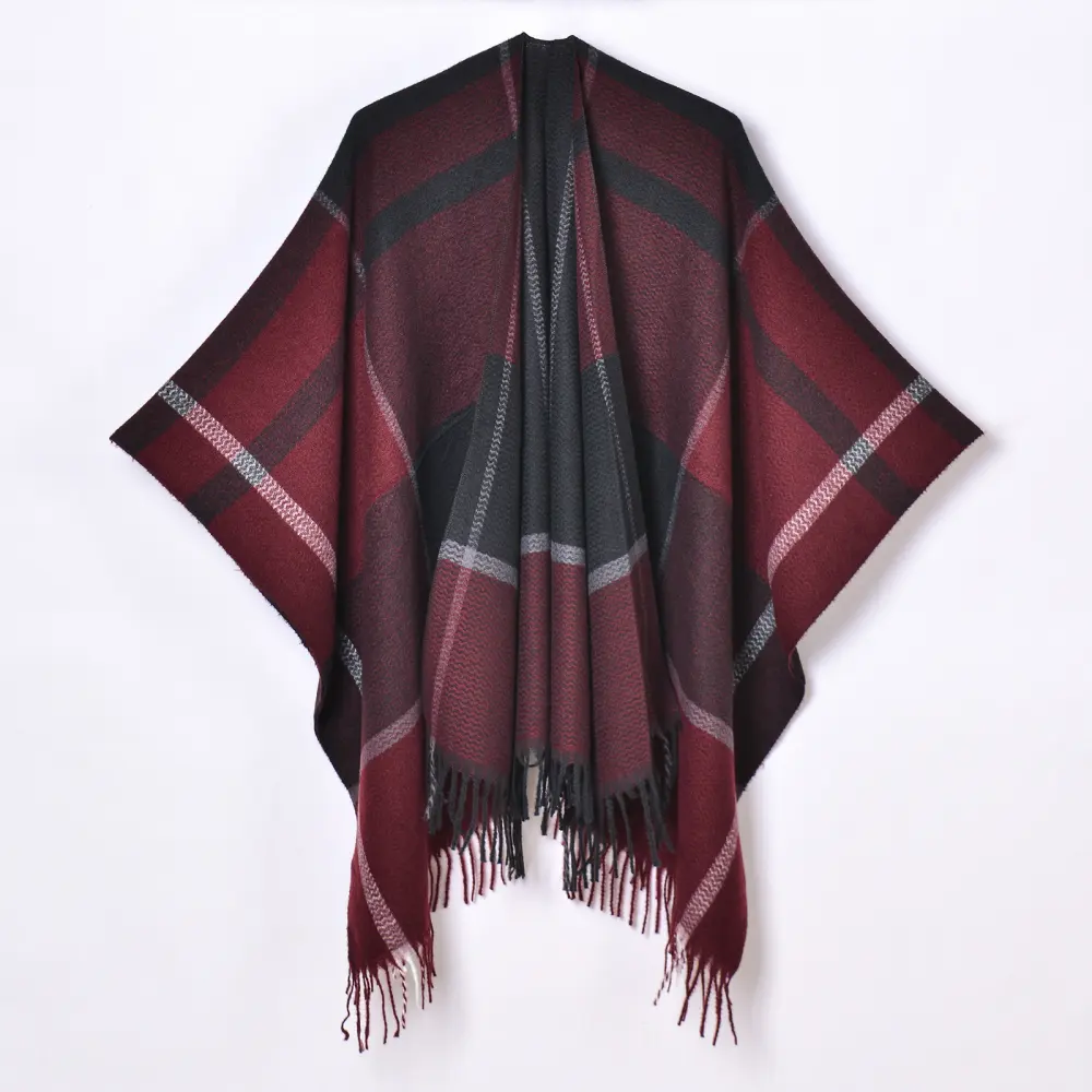 Women's Classic Line Check Shawl
