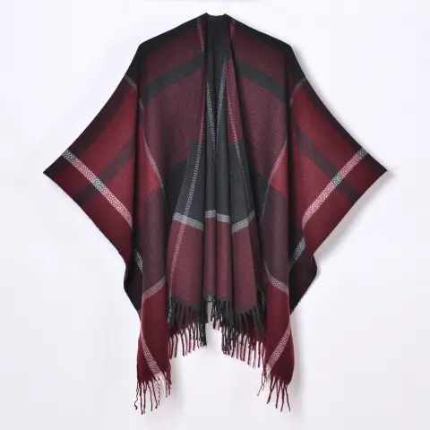 Women's Classic Line Check Shawl