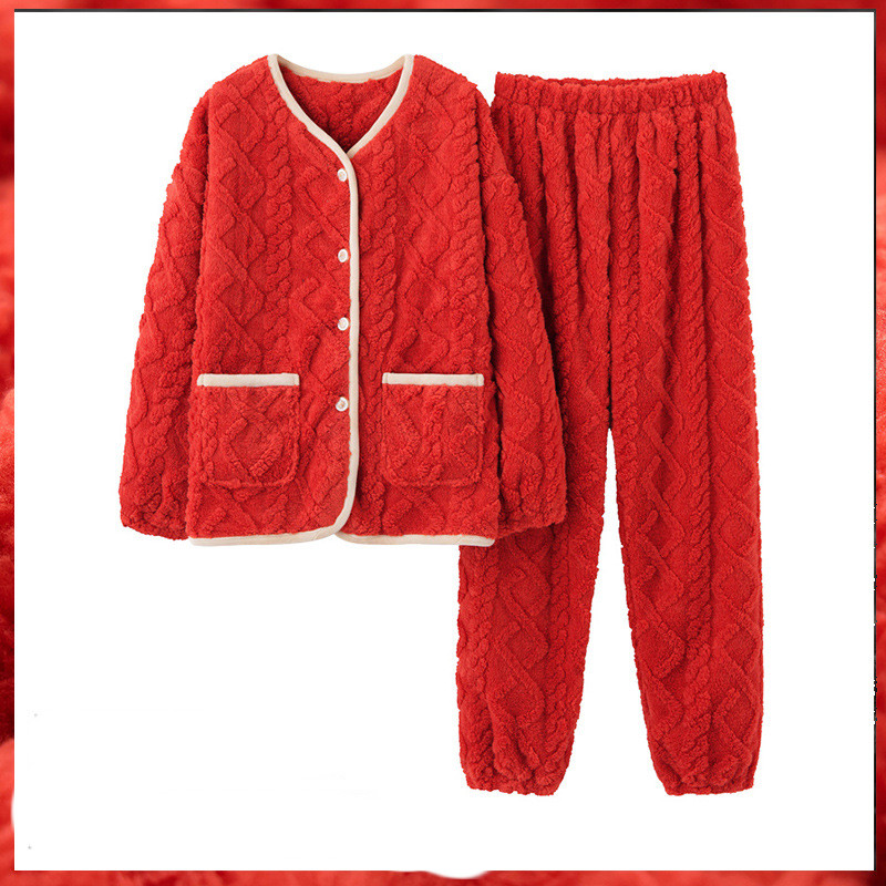 Title 9, Ladies Long-sleeved Flannel Padded Pajamas Home...