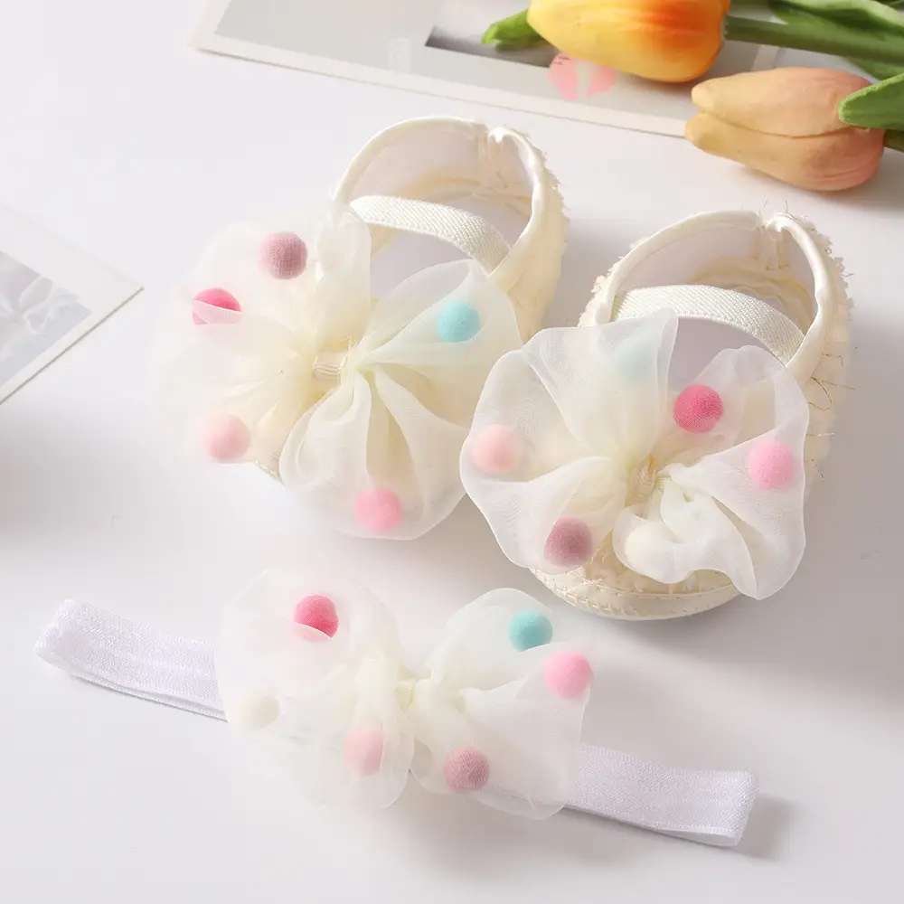 New Hair Band Suit Europe And America Lovely Bow Princess Shoes Baby Shoes