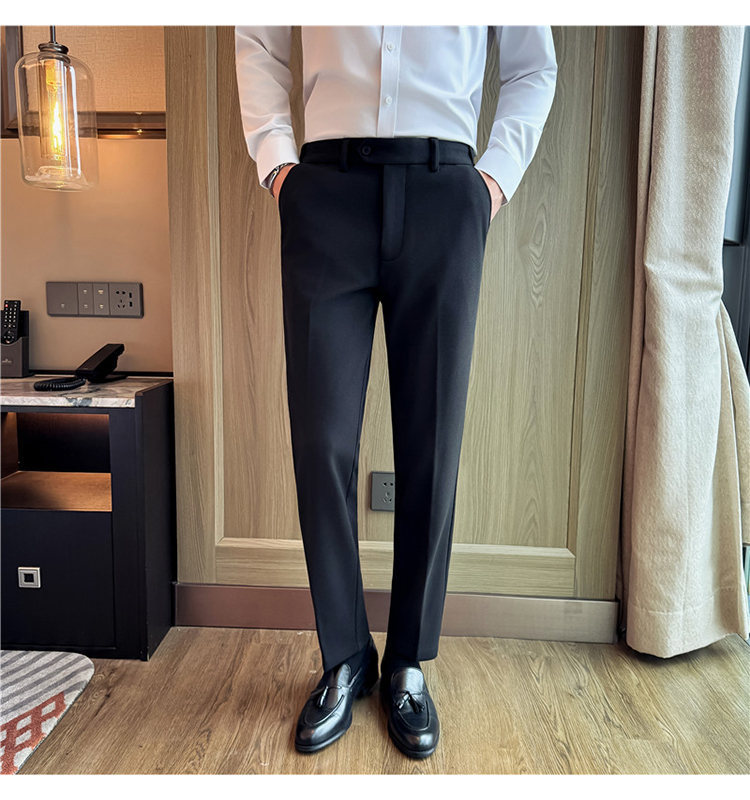 Men's Invisible Elastic Waist Thickened Warm Wool Trousers