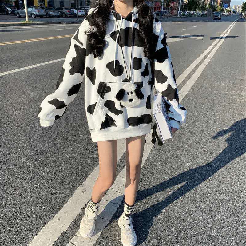 Hooded Sweater Girl Top Loose Cute Jacket