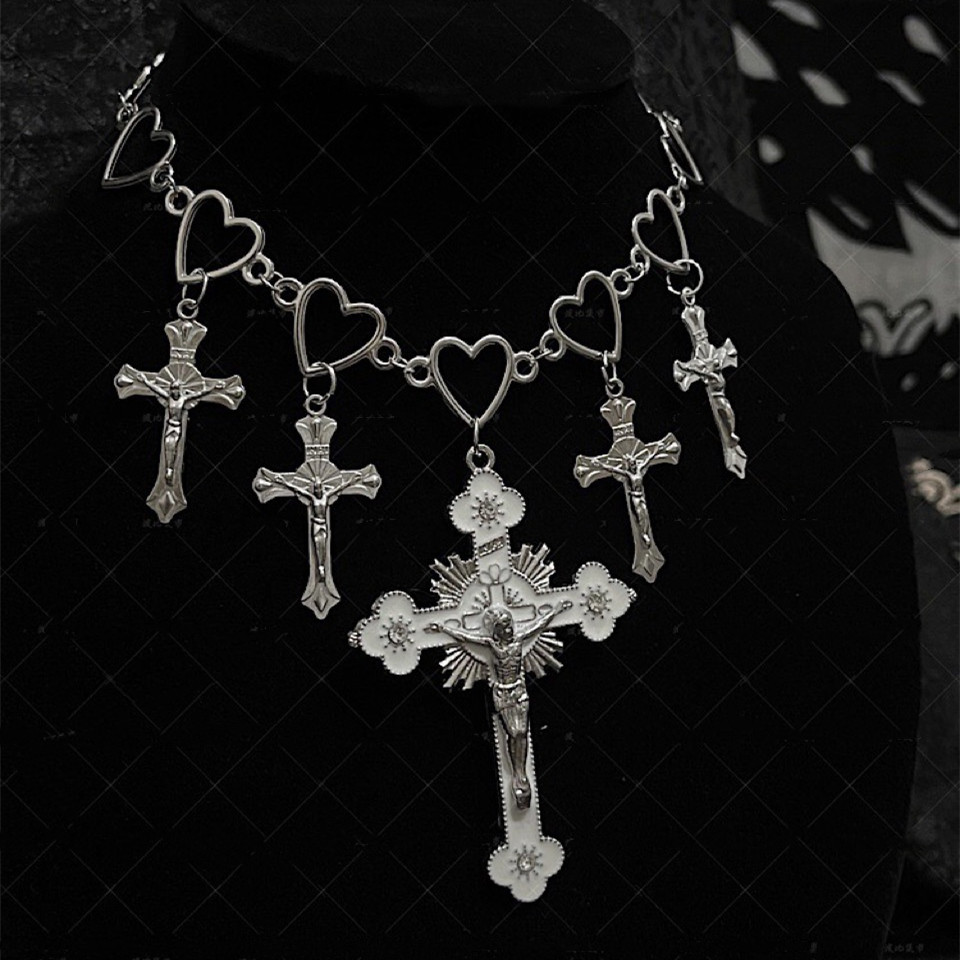 Title 3, Love Cross Necklace Cold Stile Punk