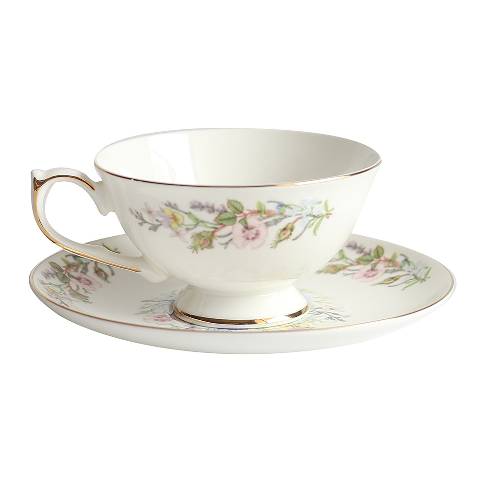 Wide mouth cup and saucer