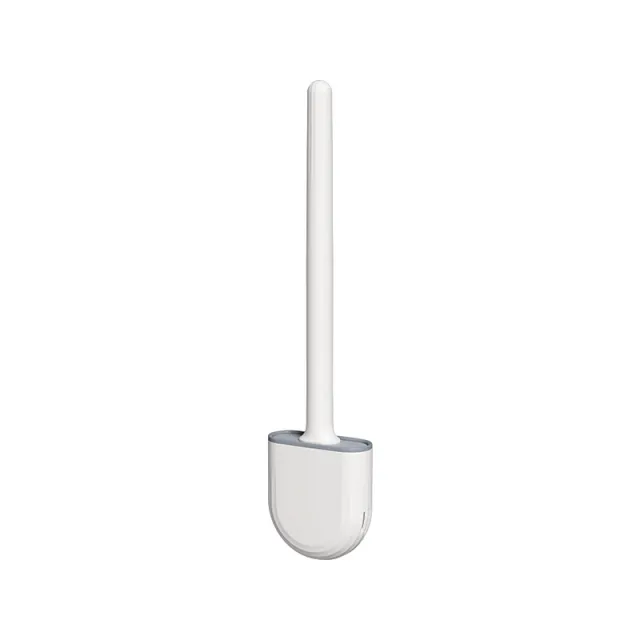 Soft Plastic Brush Head With Detachable Handle And No Dead Ends Toilet Cleaning Brush White - Shop at LoveMi