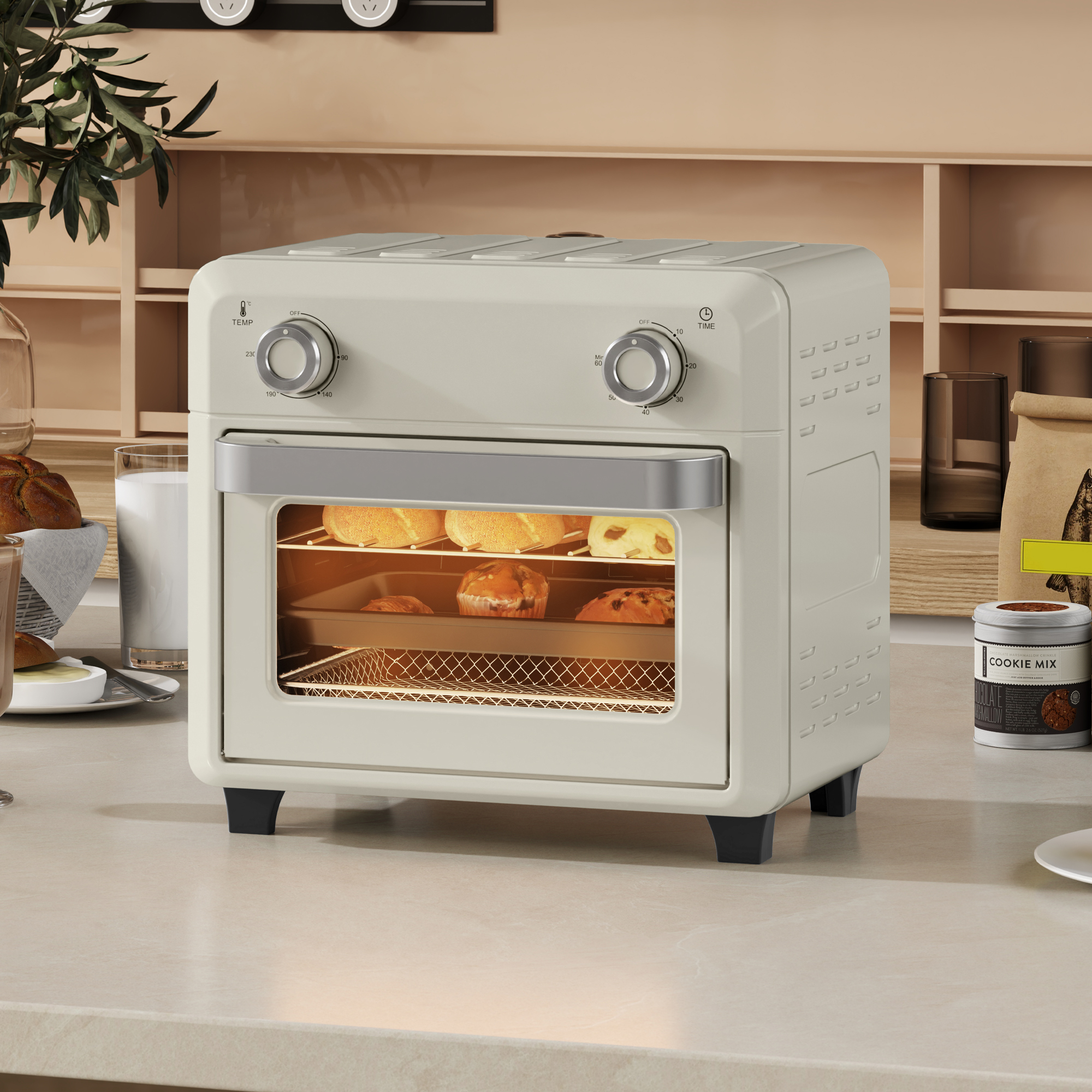 10 Liter Air Fryer Oven. Mini Oil Free Cooking. Barbecue. Baking Adjustable — image 5