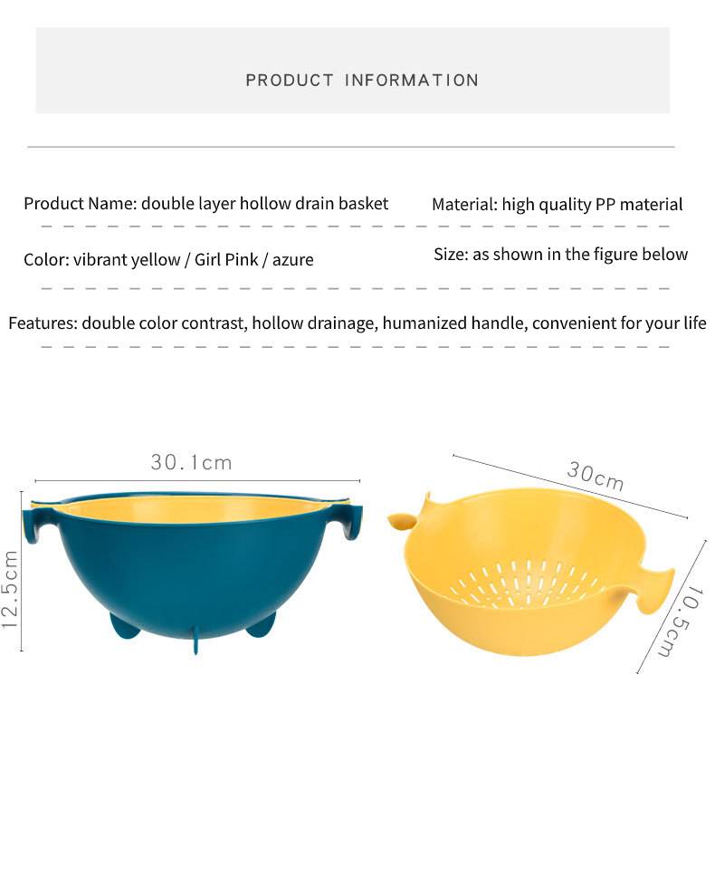 Title 2, Double-layer rotating drain basket