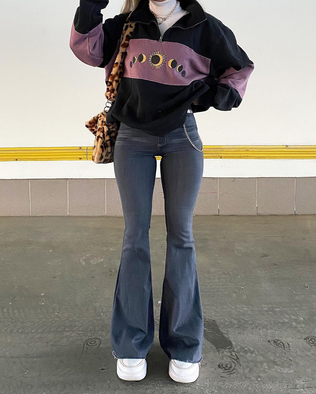 Stretch Wide Leg Women's Jeans Low Waist Skinny Stretch Trousers Navy - Shop at LoveMi