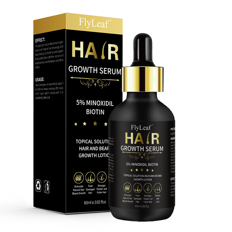 OEM ODM Fast Result Biotin Minoxidil Regrowth Ginger Anti Loss Organic Rosemary Oil Hair Growth Serum Oil 5
