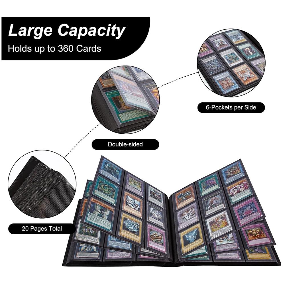 Trading Cards Album Folder 360 Pockets Card Binder Holder Game Sleeves Case — image 11