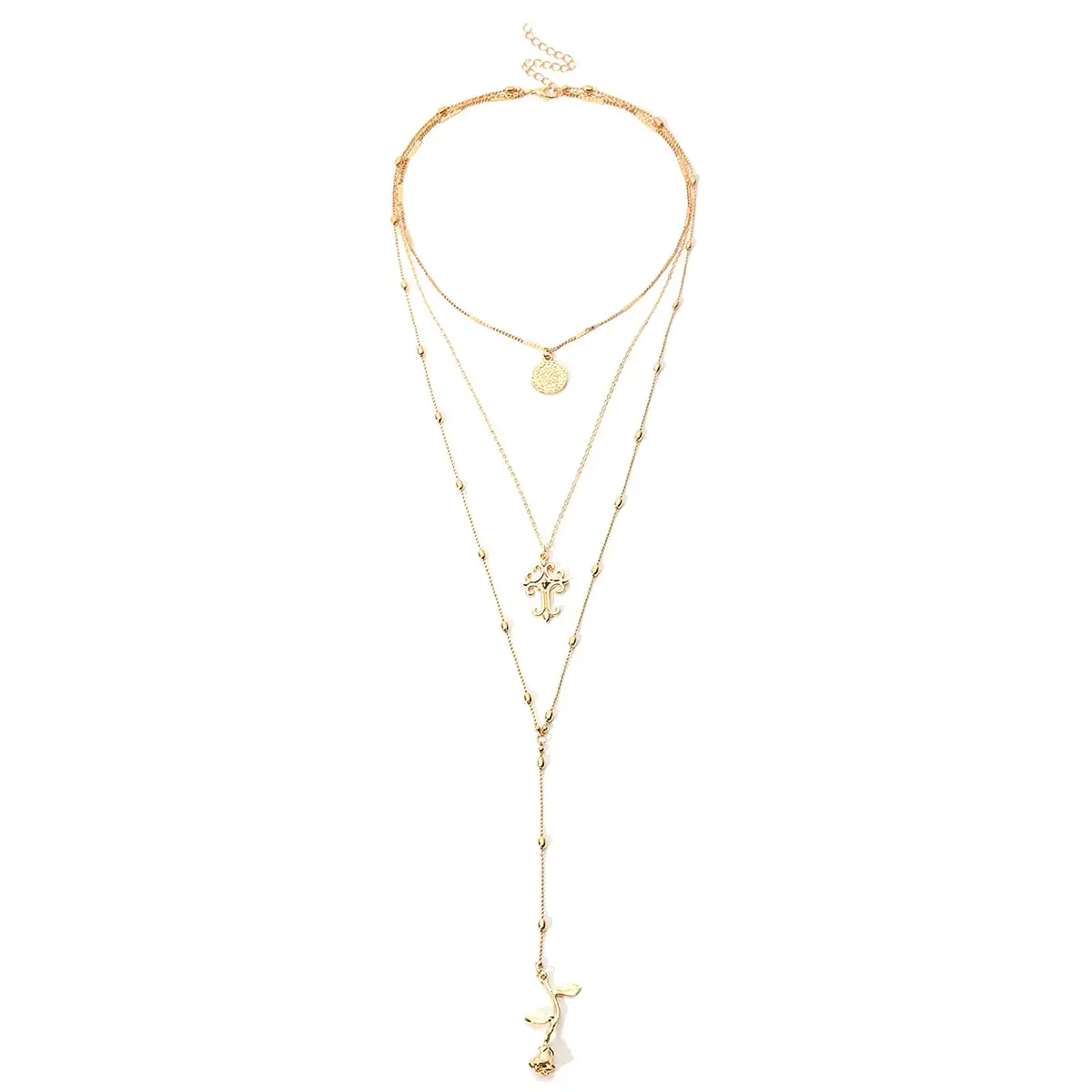 Personality Multi-layer Cross Temperament Necklace Women