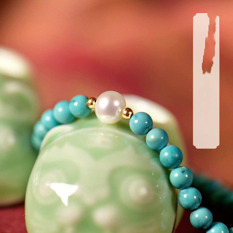 Pearl Men's And Women's Atmospheric Single Circle Crystal Bracelet