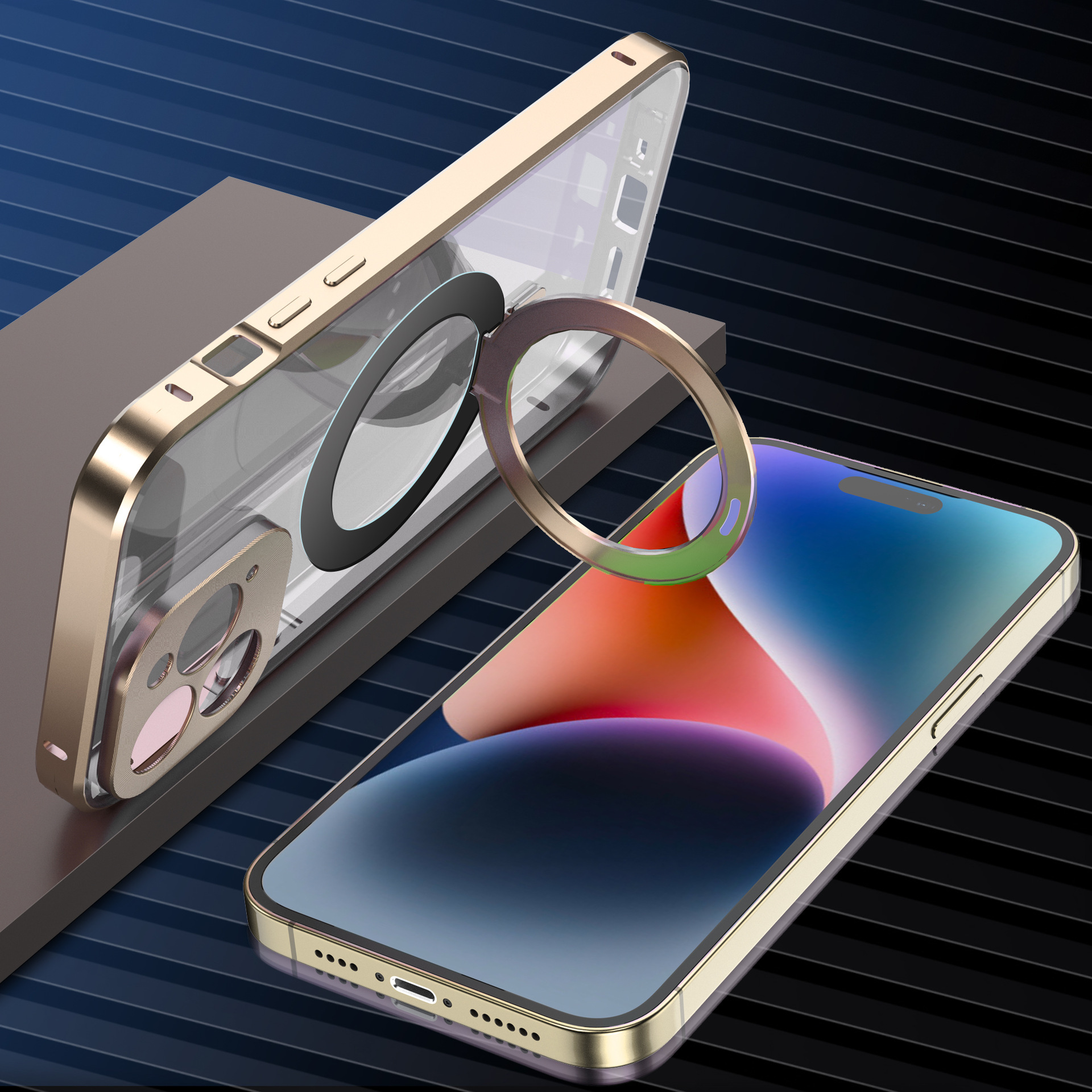 Magnetic Transparent Folding Bracket Phone Case - Image 13