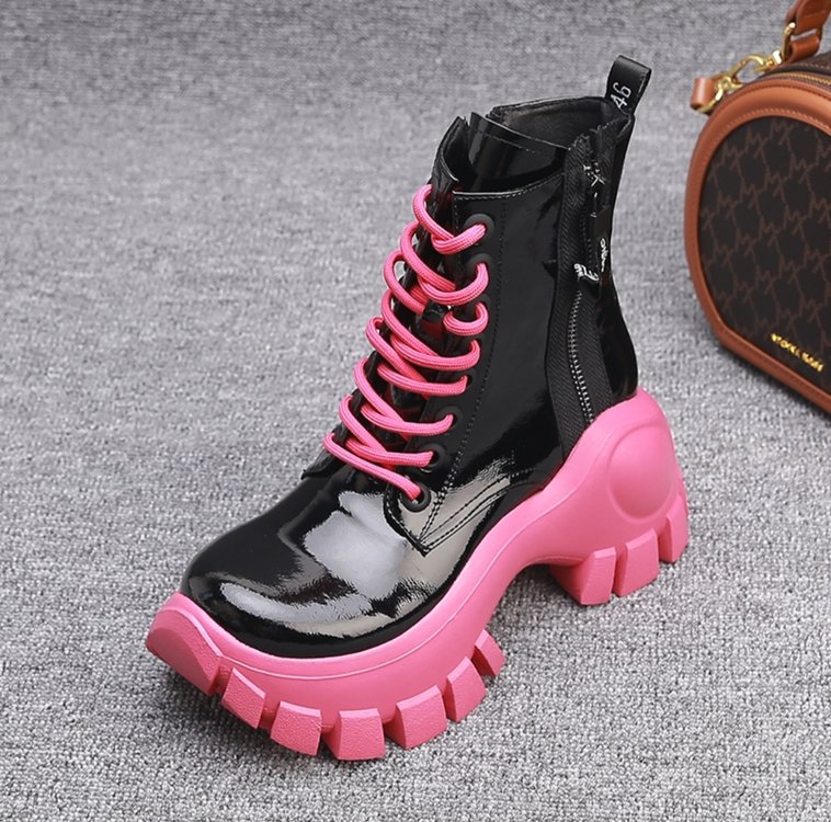 Autumn New Lace Up High Top Women's Shoes Trifle