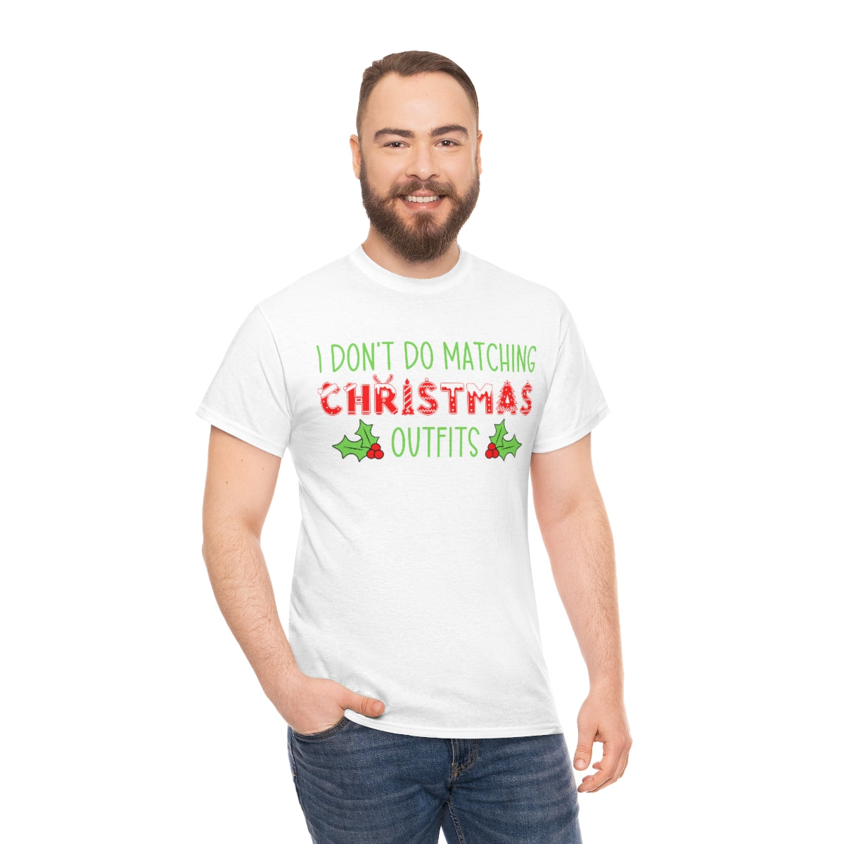 Title 1, Camiseta de Natal para casais, manga curta, est...