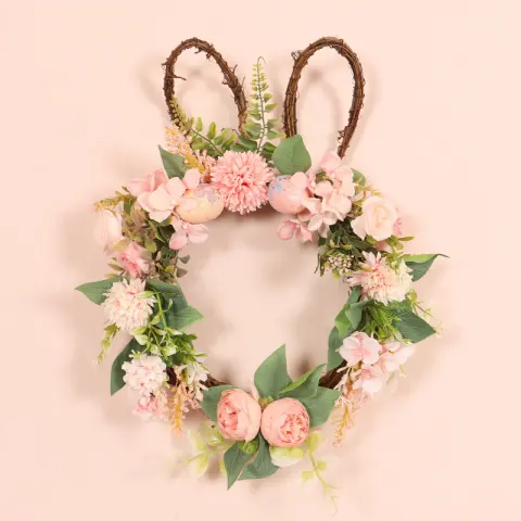 Easter Egg Simulation Wreath Chrysanthemum Rabbit Modeling Decorative Pendant