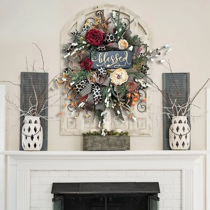 Halloween Wreath Year Round Fall Cheetah Gorgeous Autumn