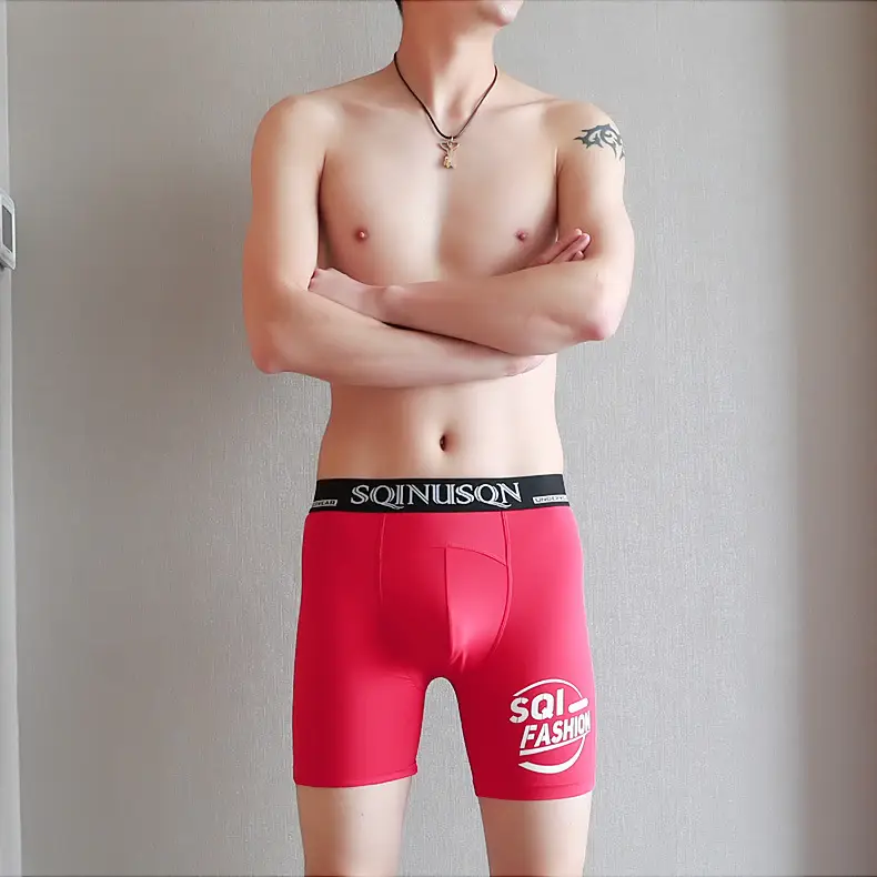Fashion Ice Silk Long Trendy Men's Shorts