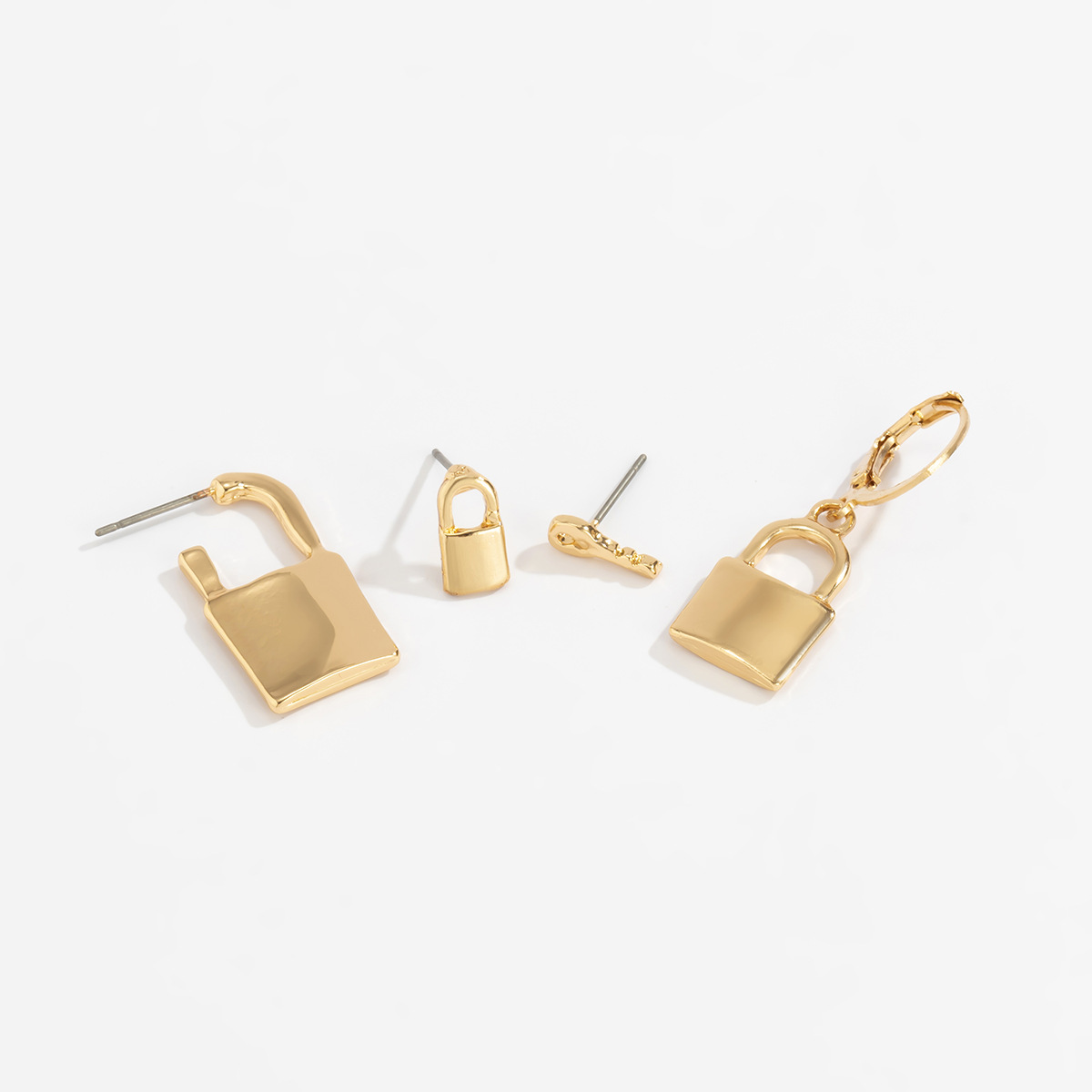 Simple And Fashionable Key Lock Earring Set Personality