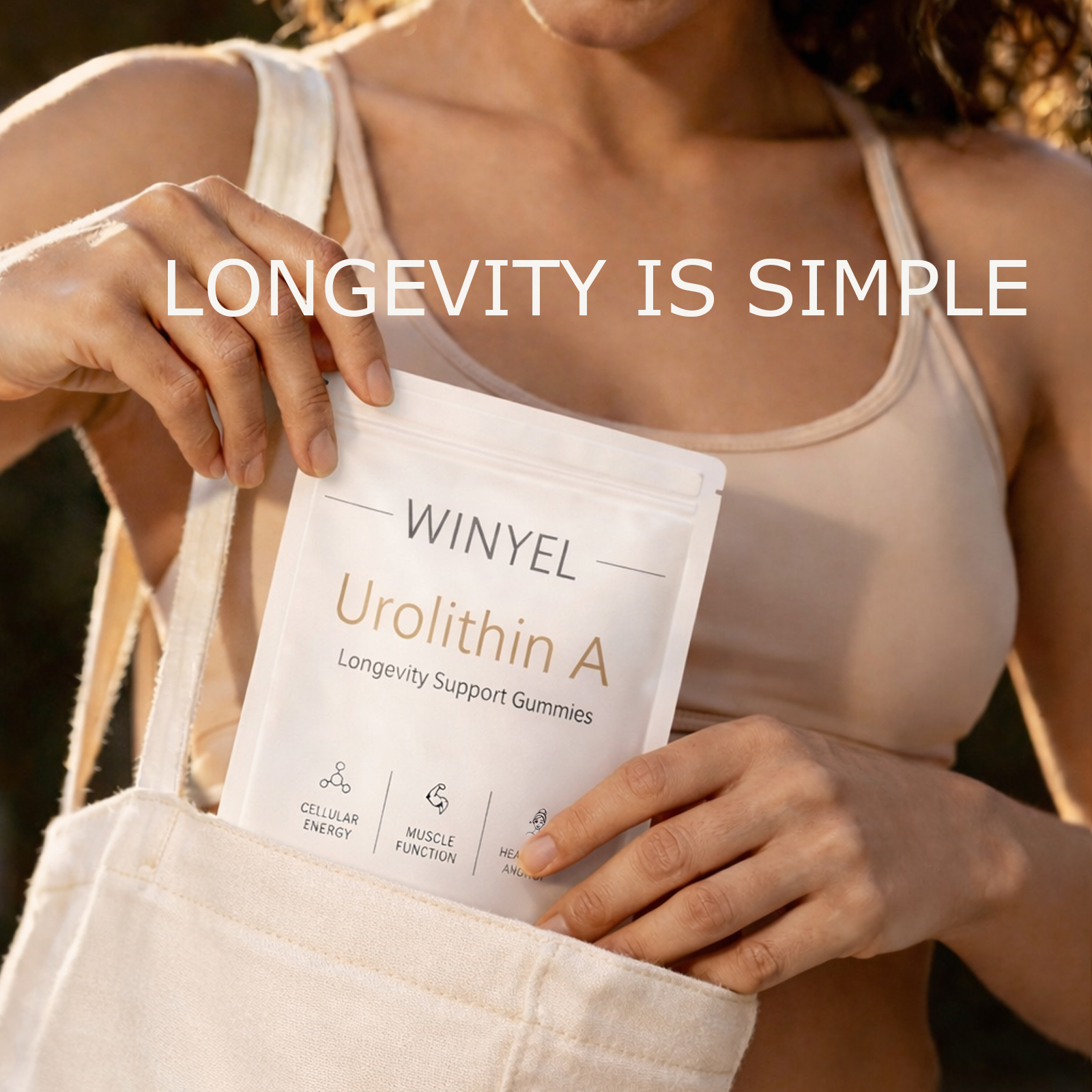 WINYEL Urolithin A Supplement Gummies - For Healthy Aging Cellular Energy Muscle Strength And Longevity - 60 Gummies — foto 5
