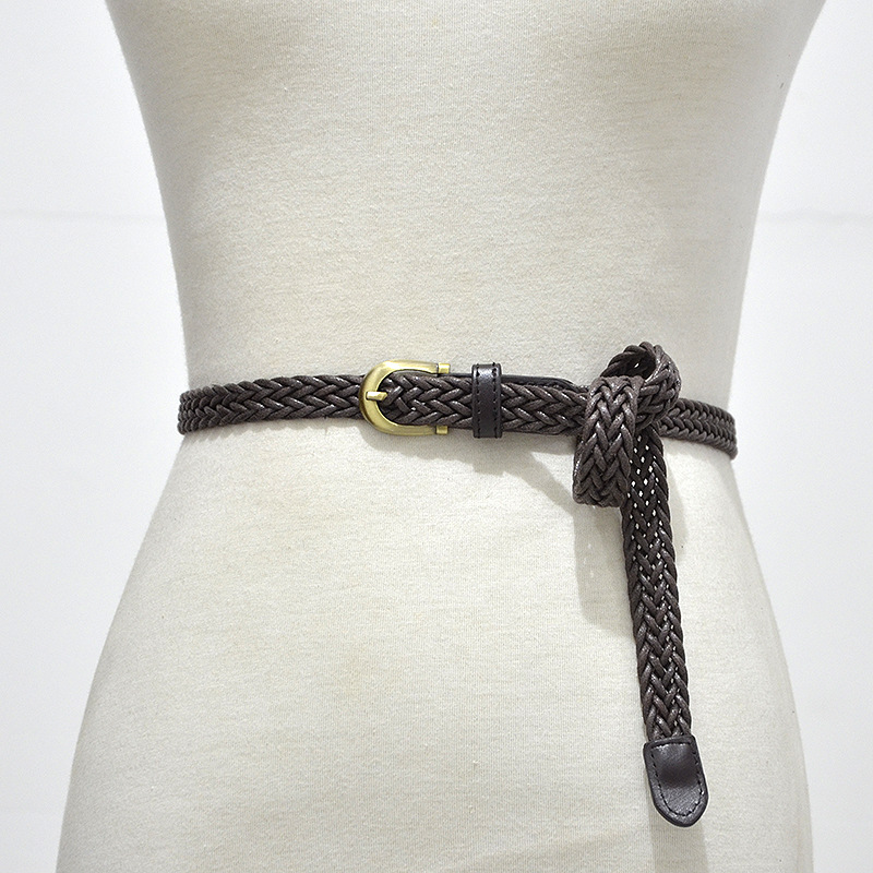 Title 3, Classic vintage wax rope braided thin belt