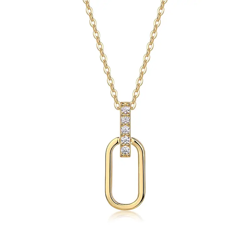 1Light And Shadow Geometry - A Fashionable And Trendy Diamond Jewelry Necklace Pendant Set With Moissanite S925 Sterling Silver And Gold Plating Prohibit TikTok