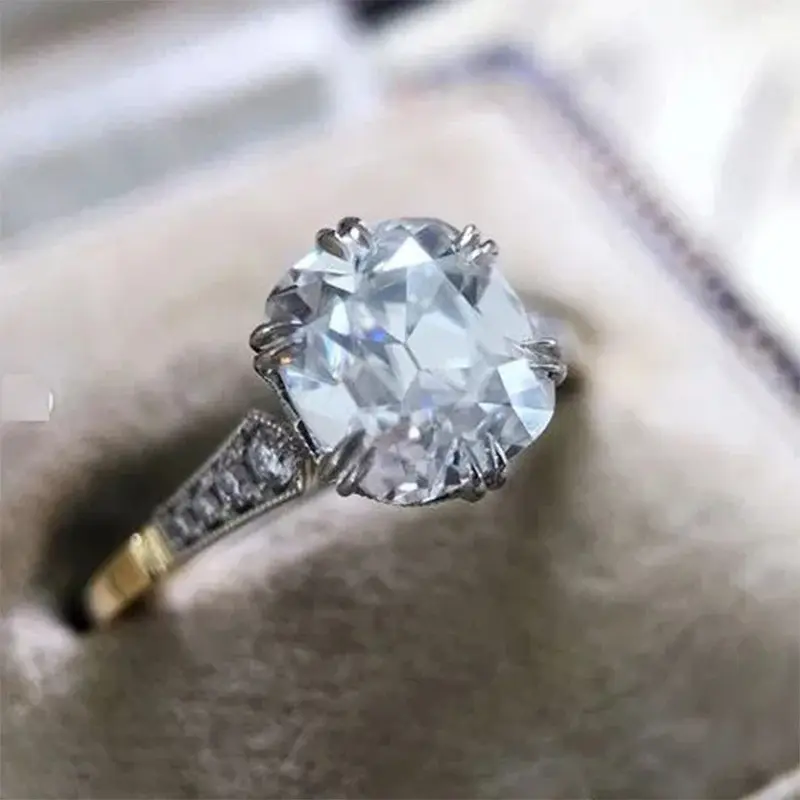 Hand Jewelry Brass Plated Two Tone Zircon