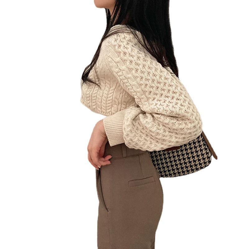 Women's Loose Slim Fashion Single Breasted V-Neck Long Sleeve Cardigan