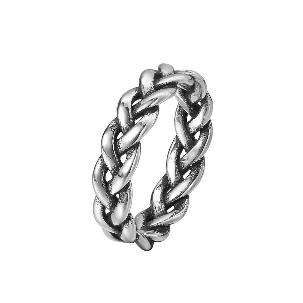 Stainless Steel Ring Vintage Braided Viking Ring